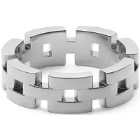 Daniel Wellington Anello In Acciaio A 3 Maglie Dw0040102 Circuito 52 Mm — Anello