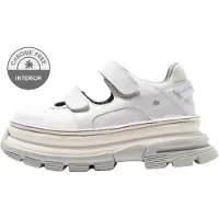 Art per donna. 116441170003_017 Scarpe in pelle bianca Core 2 (41), Ecopelle, Bianco, 3 a 5cm, Velcro, Casual