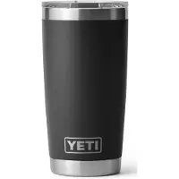 Yeti Rambler Tumbler Cup 20oz Mag Slider Lid, Black, tazza thermos con coperchio, 591 ml