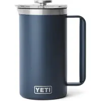 Yeti Rambler French Press 34oz Twist-To-Lock Lid, Navy Blue, thermos french press, 1L
