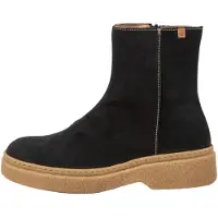 El naturalista per donna. 259011101005_001 Stivaletto in pelle N5901 Camoscio Seta Nero/Arpea (36), Basso, 1 a 3 cm, Cerniera, Casual