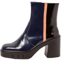 Art per donna. 1197413EM003_0MU Stivali in pelle blu navy Berna del 1974 (39), 5 a 8cm, Cerniera, Casual