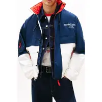 Tommy Hilfiger Colorblock Windbreaker Dark Night Navy/multi Taglia: XXL | Bomber Outlet | Uomo | Nero