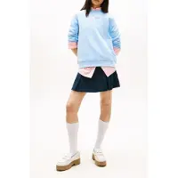 Tommy Hilfiger Regular Ess Logo Crew Light Powdery Blue Taglia: XS | Maglie a manica lunga Outlet | Donna | Blu