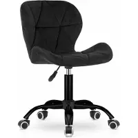 Leobert Sedia girevole Valora NOTO in velluto nero | Sedia girevole realizzata in elegante velluto nero