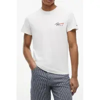Tommy Hilfiger Slim Signature Logo T-shirt Ancient White Taglia: S | Magliette basic Outlet | Uomo | Bianco