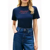 Tommy Hilfiger Tilt Graphic Regular C-neck Dark Night Navy Taglia: M | Maglie Sportivi Outlet | Donna | Nero