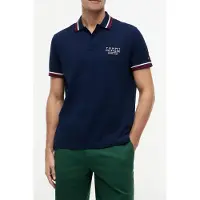 Tommy Hilfiger Regular Fit Signature Collar Polo Shirt Carbon Navy Taglia: S | Polo Outlet | Uomo | Blu