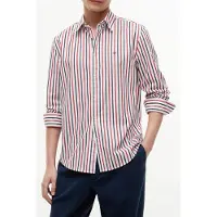 Tommy Hilfiger Flex Poplin Seasonal Medium Red/multistripe Taglia: S | Camicie Casual Outlet | Uomo | Rosso