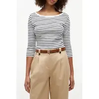 Tommy Hilfiger Cody Boat-neck 3/4 Sleeve Breton Stripe Ecru/dark Night Navy Taglia: XL | Maglie a manica lunga Outlet | Donna | Nero