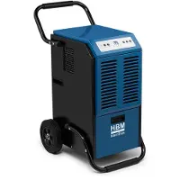 HBM essiccatore da cantiere professionale, deumidificatore d’aria, raccoglitore di umidità 70 litri, 860 Watt