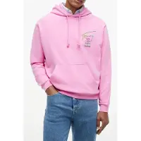 Tommy Hilfiger Relaxed Signature Hoodie Pink Daisy Taglia: XL | Felpe con cappuccio Outlet | Uomo | Rosa