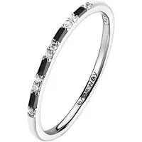 Brosway Elegante Anello In Argento Con Zirconi Fancy Mystery Black Fmb128 Circuito 56 mm — Anello