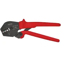 Knipex 97 52 06 SB Pinza per crimpare anche per l'uso a due mani con manicotti in plastica antiscivolo, brunita 250 mm (SB card/blister)
