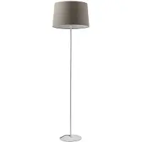ROSSINI ILLUMINAZIONE Vivien Piantana Bianca con Paralume Conico Tortora E27 IP20 48cm - Lampada da Terra in Metallo e Tessuto per Interni - Rossini Group