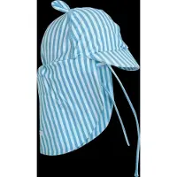 Huttelihut Kid's Sun Hat with Ears UV60 Cappellino Bambini (44 cm - 3-6 Months, blu/turchese)