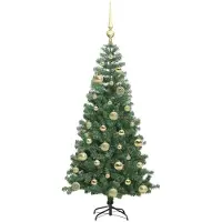 vidaXL Albero di Natale verde, 120 cm, in PVC