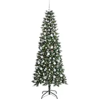 vidaXL Albero di Natale artificiale verde 210 cm PVC, plastica e acciaio