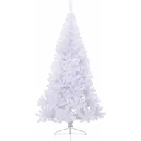 vidaXL Albero di Natale artificiale bianco 240 cm in PVC e acciaio