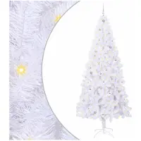 vidaXL Albero di Natale artificiale bianco 240 cm in PVC e acciaio