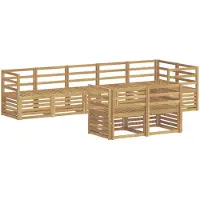 vidaXL Set da salotto da esterno , 8 pezzi, legno massello di acacia, bianco