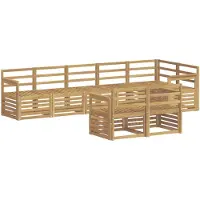 vidaXL Set da salotto da esterno , 8 pezzi, legno massello di acacia, bianco