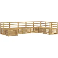 vidaXL Set da salotto da esterno , 8 pezzi, legno massello di acacia, bianco