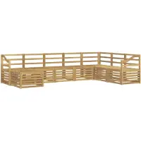 vidaXL Set da salotto da esterno , 8 pezzi, legno massello di acacia, bianco