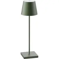 Sigor Nuindie Lampada da tavolo ricaricabile a LED, USB-C, verde abete, IP54,