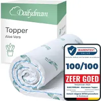 Nivion Dailydream - Materasso in memory foam - Topper in aloe vera - Taglia S - fino a 60 kg - Altezza 3,5 cm / 140x200 cm - Allevia la pressione