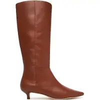 Ralph Lauren per donna. 802P15725002 Stivali alti Francesca in pelle di vitello marrone (38), 3 a 5cm, Cerniera, Casual