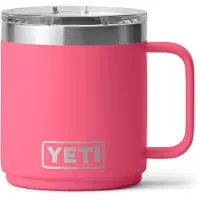 Yeti Rambler Stackable Mug 2.0 10oz Mag Slider Lid, Tropical Pink, tazza impilabile con coperchio, 295 ml