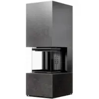 Kratki Kit caminetto NBC 500/500 High 8 kW Ø 200 Sinterizzato FOKOS GRAFITE rivestimento nero con molla della porta