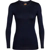 Icebreaker - Strato base in lana merino - W Merino 200 Oasis LS Crewe Midnight Navy per Donne - Taglia XL - Blu navy