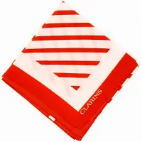 Clarins Sciarpa Tessuto Rosso/Bianco Donna — Accessorio Moda