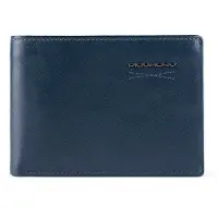Piquadro Portafoglio pelle sottile blu navy — Portafoglio