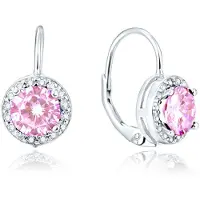 Beneto Orecchini argento cristalli rosa AGUC1159 — Orecchini