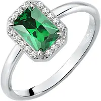 Morellato Anello Argento Pietra Verde Tesori 52 mm — Anello