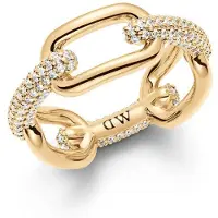 Daniel Wellington Anello Di Lusso Placcato Oro Crystal Link 60 Mm — Anello