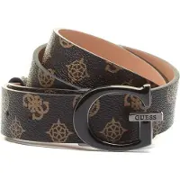 GUESS Dalma BW7425-VIN35-BNL Donna Taglia S Marrone — Cintura in Tessuto