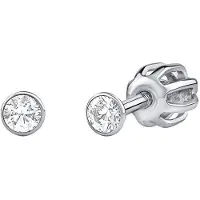 Silvego Orecchini A Bottone Con Swarovski Zirconia 2,5 Mm A Vite — Orecchini