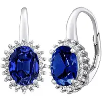 Silvego Orecchini Dharma In Argento Con Zaffiro Blu LPS0588DB — Orecchini