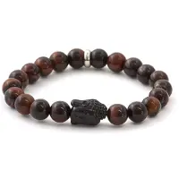Agato Bracciale perline occhio di tigre MINK114 19 cm — Bracciale