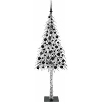 vidaXL albero di Natale con 300 LED bianchi 180 cm in PE e acciaio
