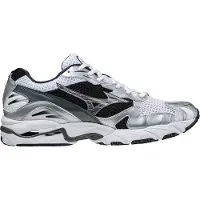 Mizuno - Scarpe lifestyle - S.L.Wave Rider 10 White/Silver/Black per Uomo in Pelle - Taglia 11 UK - Grigio