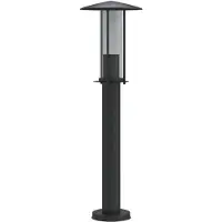 vidaXL Path light nero 60 cm acciaio inox
