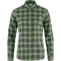 Fjall Raven - Camicia in cotone - Övik Flannel Shirt W Deep Forest Patina Green per Donne in Cotone - Taglia S - Verde