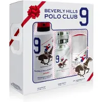 Beverly Hills Polo Club Sport 9 Uomo Eau de Toilette 50 ml + Deodorante Spray 175 ml + Roll-on 50 ml — Set Profumo
