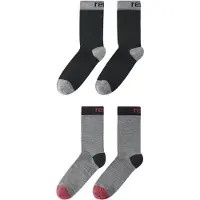 Reima Kid's Parit Socks Calze merino Bambini (26-29, grigio/nero)