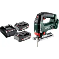 Metabo Sega alternativa a batteria STB 18 L 90 18 V 90 mm + 2 batterie da 2,0 Ah + caricabatteria